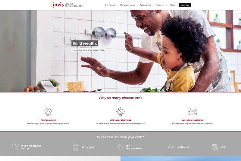 Invis mortgage brokerage website