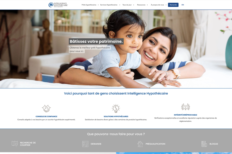 Intelligence Hypothécaire site web de courtage hypothécaire